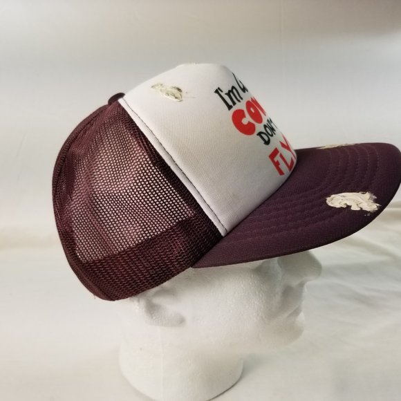 I'M GLAD COWS DON'T FLY Cap Trucker Hat Snapback B - Picture 6 of 9